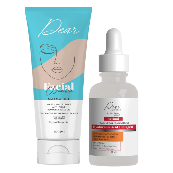 Dear Anti-Aging serum 30 ML+ Dear Facial Cleanser For Oily & Acne Prone Skin 200ML